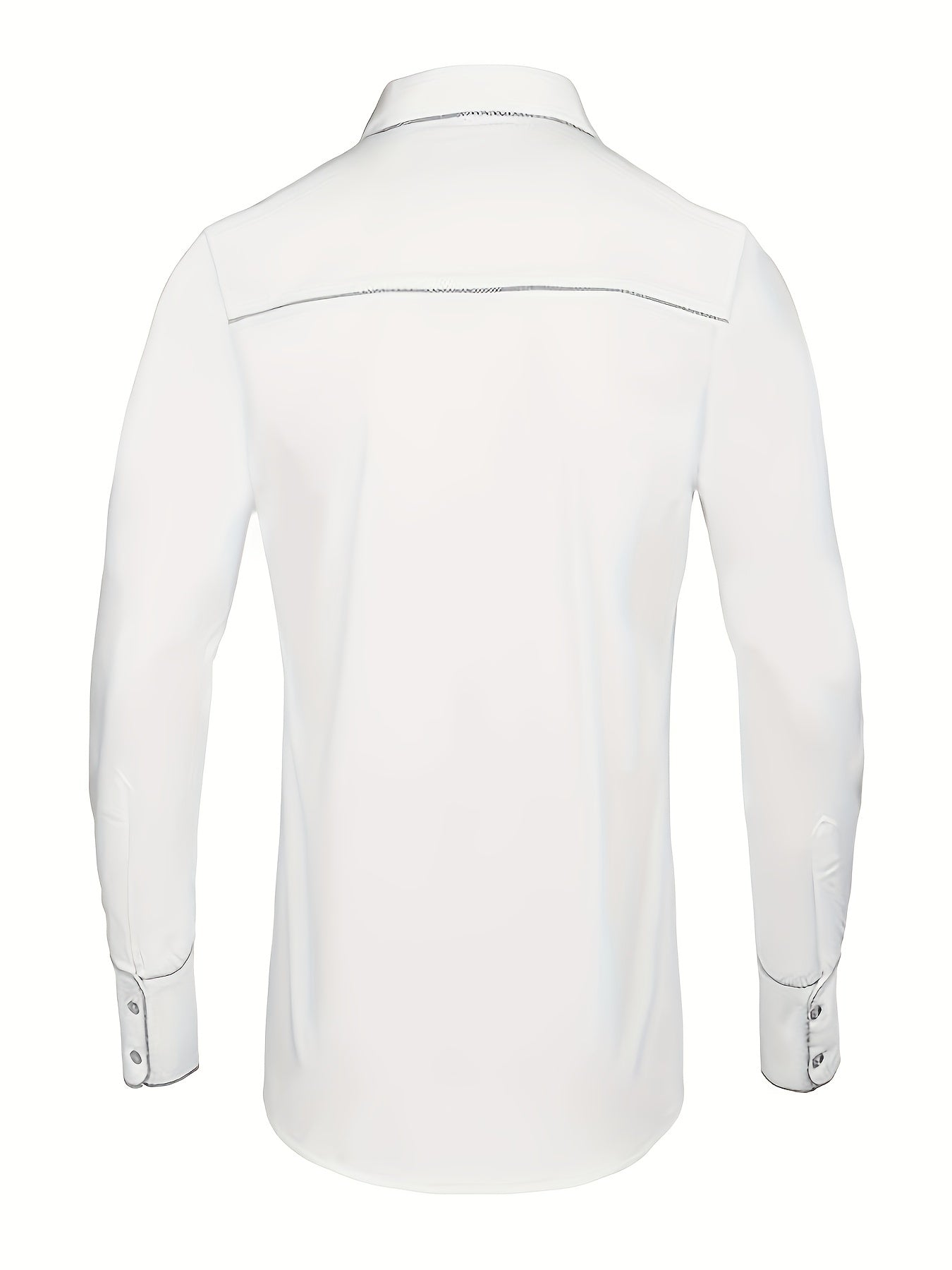 Chemise brodée à manches longues style cowboy western chic - Mélange de coton doux, design élégant, style décontracté pour les vacances de printemps et d'automne - Chemise homme pour activités de plein air, voyages et loisirs