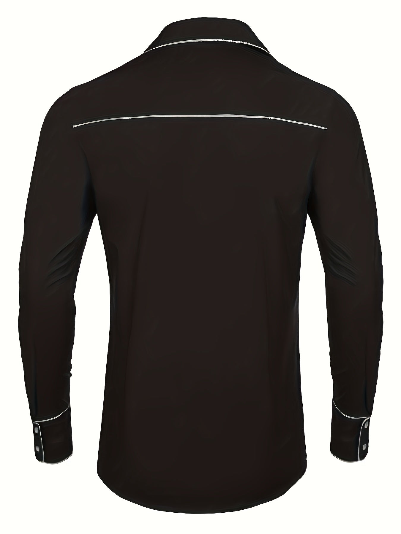 Chemise brodée à manches longues style cowboy western chic - Mélange de coton doux, design élégant, style décontracté pour les vacances de printemps et d'automne - Chemise homme pour activités de plein air, voyages et loisirs