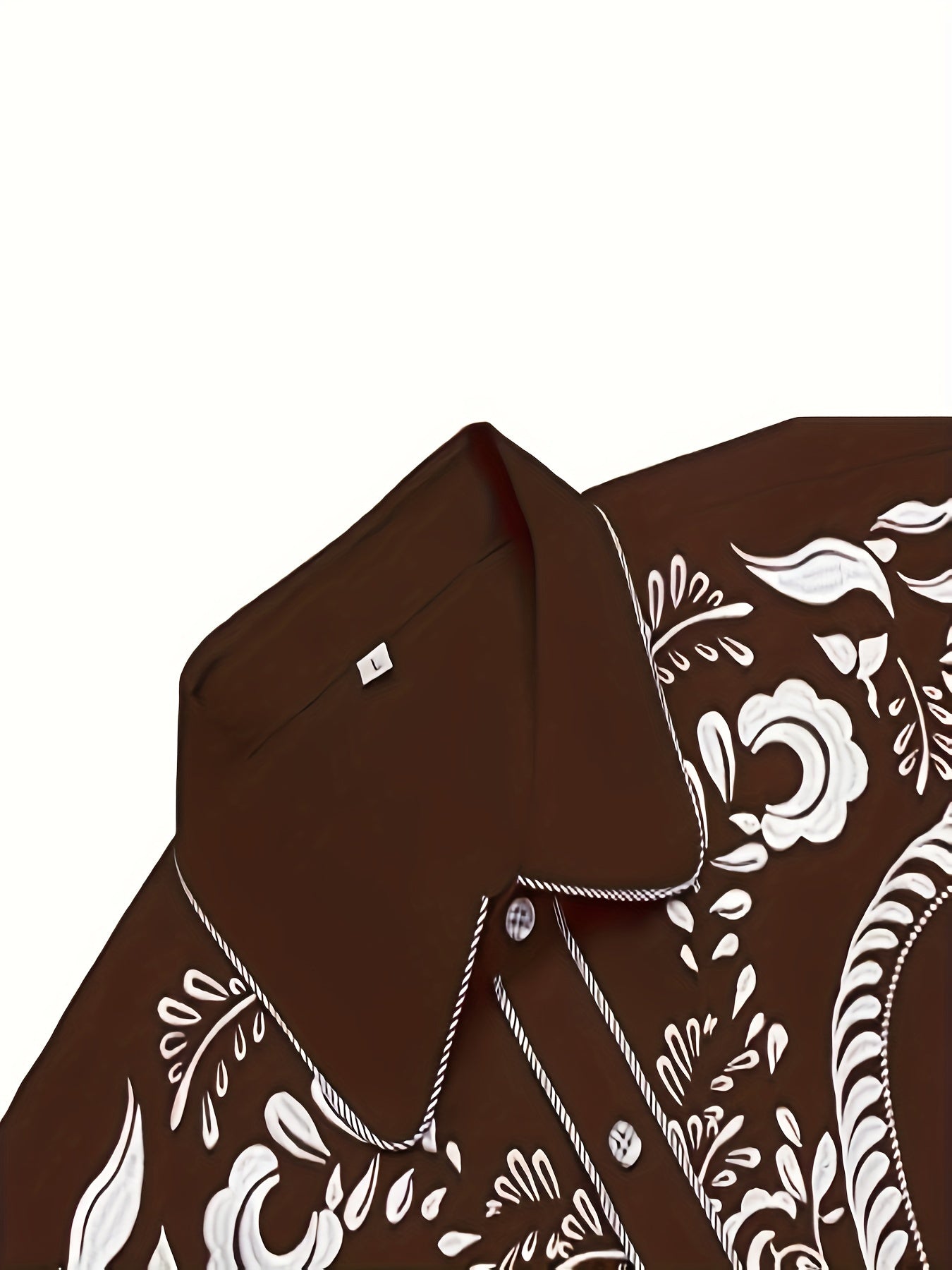 Chemise brodée à manches longues style cowboy western chic - Mélange de coton doux, design élégant, style décontracté pour les vacances de printemps et d'automne - Chemise homme pour activités de plein air, voyages et loisirs