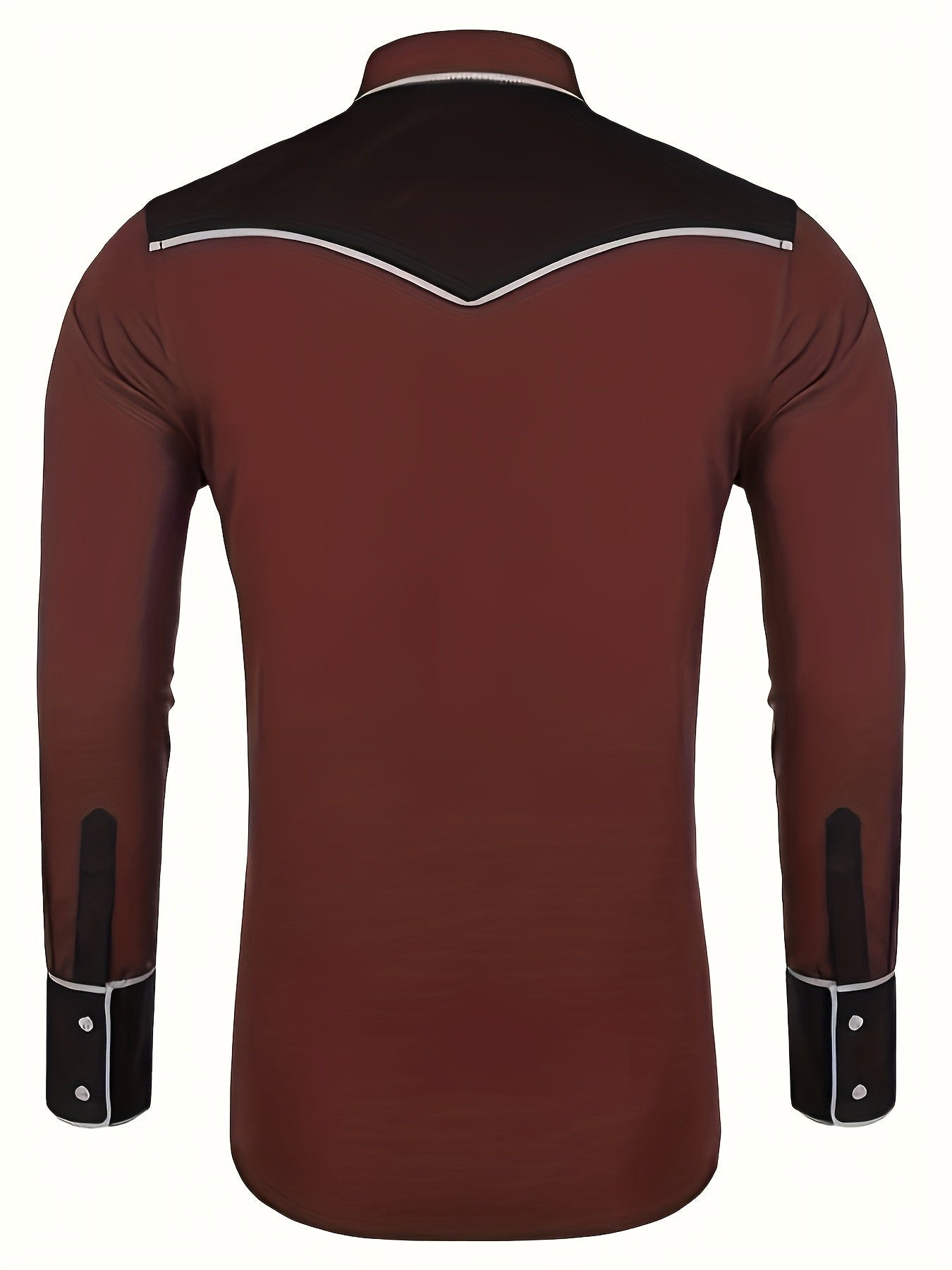 Chemise brodée à manches longues style cowboy western chic - Mélange de coton doux, design élégant, style décontracté pour les vacances de printemps et d'automne - Chemise homme pour activités de plein air, voyages et loisirs