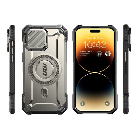 iPhone 15 Pro Max 6.7 inch Unicorn Beetle MAG XT MagSafe Case-Titan Gray