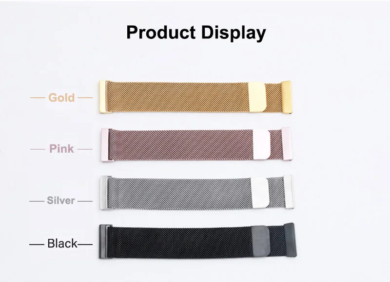 Bracelet en métal pour Fitbit Versa 2 3 4 Lite Sense Band Wrist Milanese Sense 2 Bracelet de rechange à boucle magnétique Fitbit Watchband
