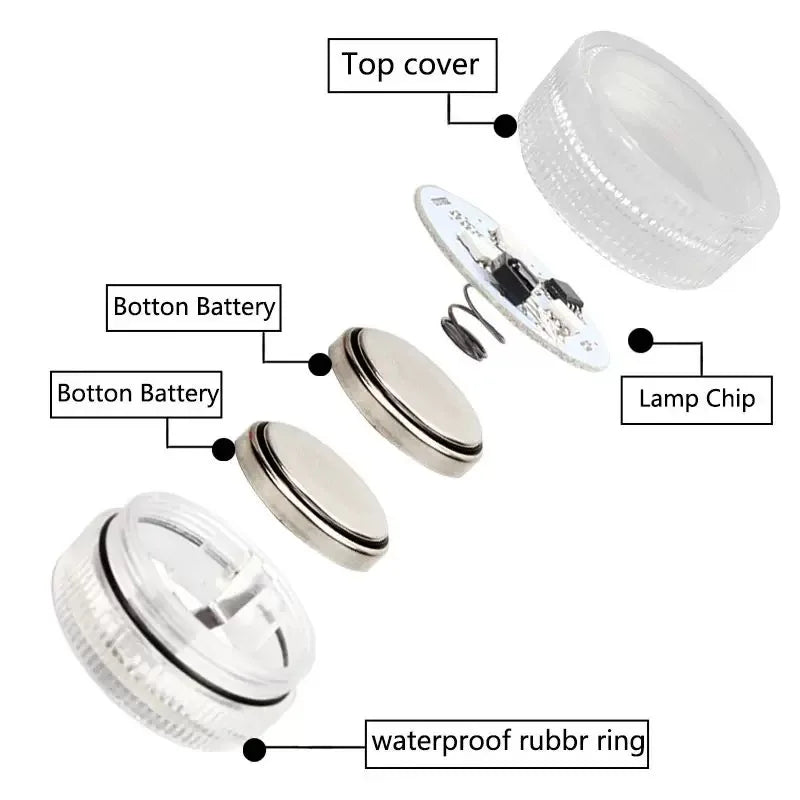 Mini LED Colorful Waterproof DIY Assembly Model Accessories with Remote Control Flashing Light Handmade Electronic Components