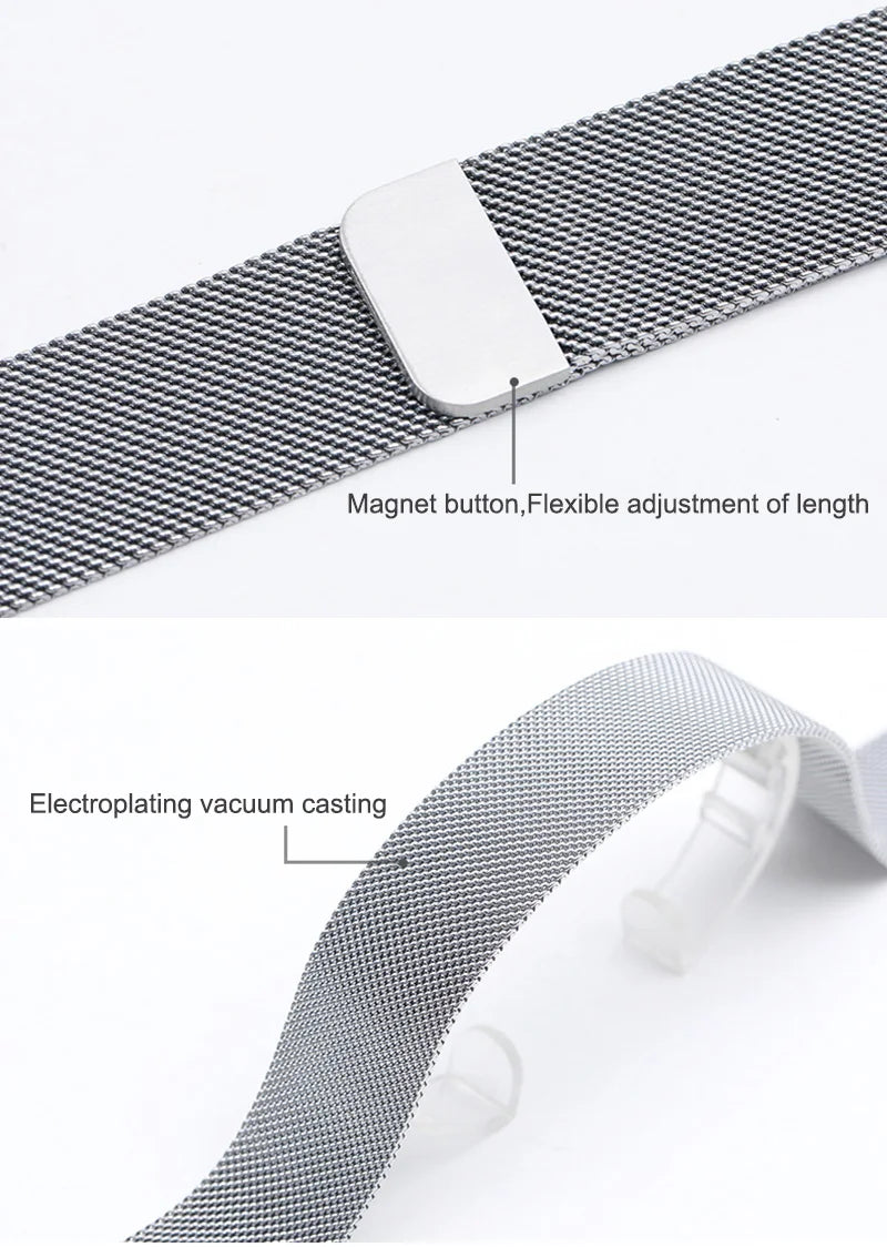 Bracelet en métal pour Fitbit Versa 2 3 4 Lite Sense Band Wrist Milanese Sense 2 Bracelet de rechange à boucle magnétique Fitbit Watchband