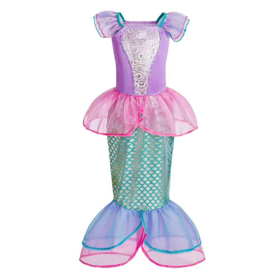 Robe de princesse pour filles, robe d'anniversaire à volants pour enfants, robe de Noël pour enfants,  spectacle, robes de cosplay fantaisie
