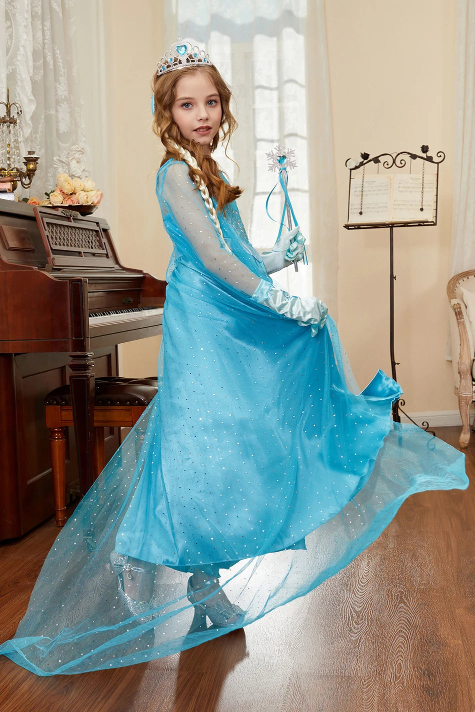 Robe de princesse pour filles, robe d'anniversaire à volants pour enfants, robe de Noël pour enfants,  spectacle, robes de cosplay fantaisie