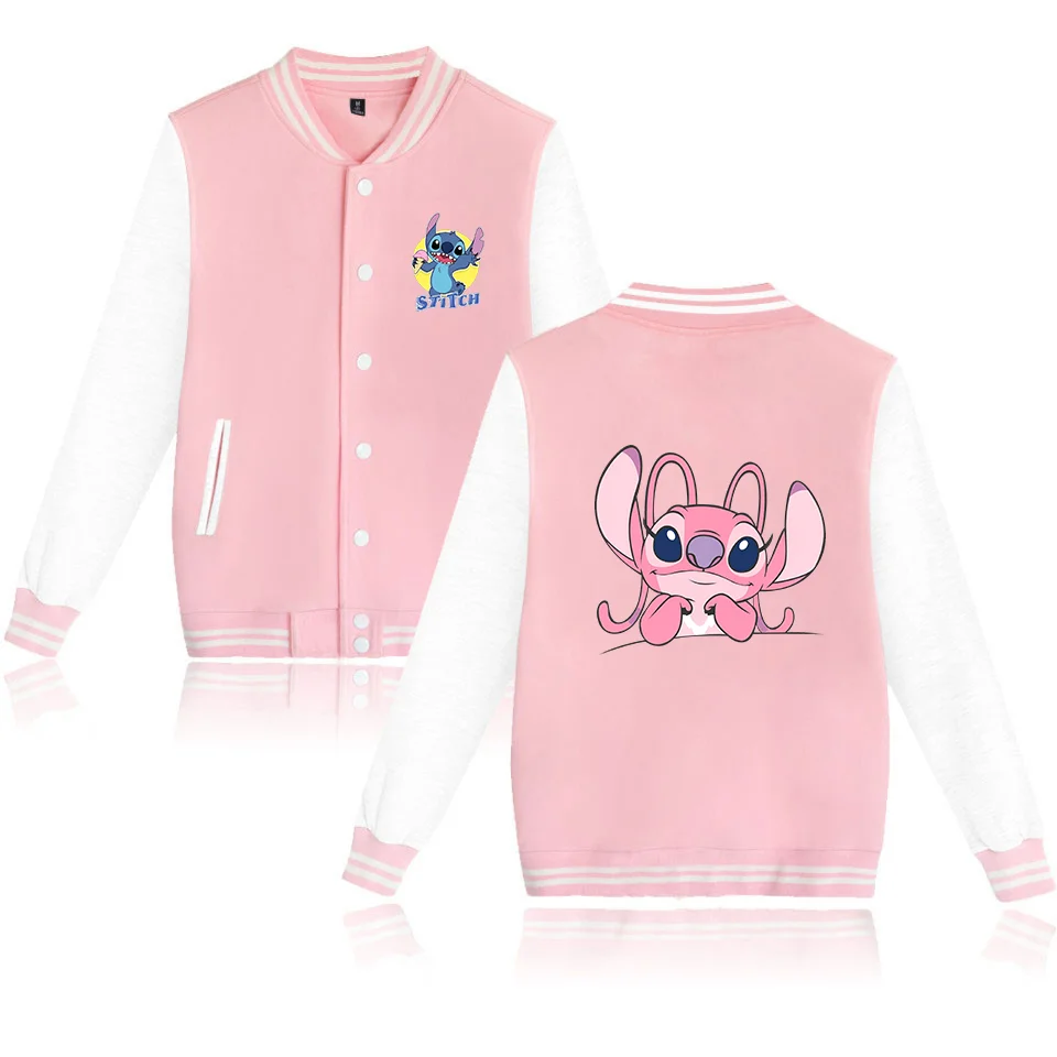 Veste de baseball Lilo Stitchou pour hommes et femmes, style hip-hop, Harajuku, streetwear, pour enfants, garçons et filles, manteaux amples pour l'université