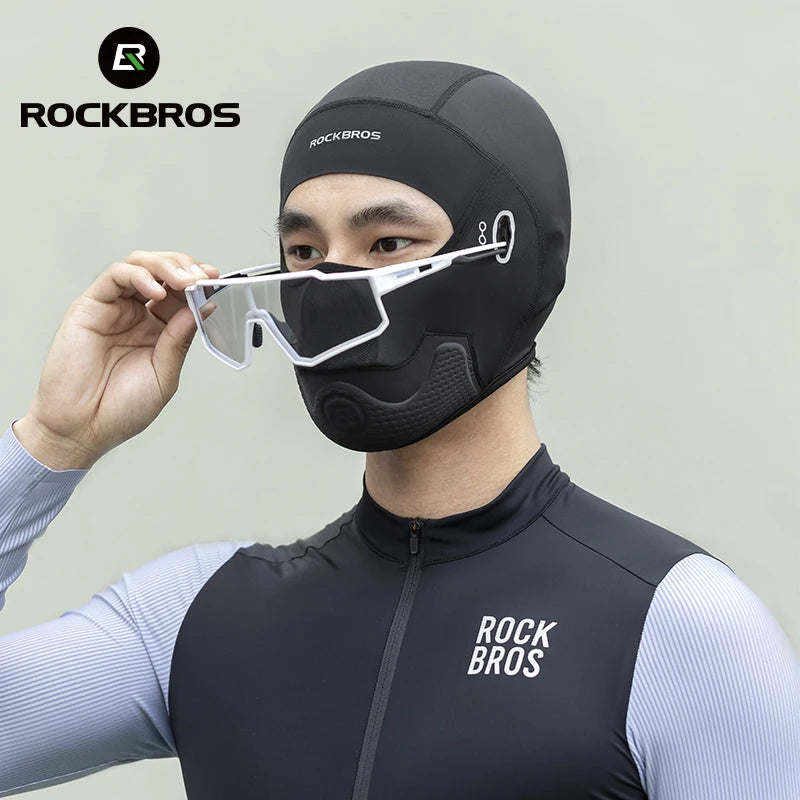 ROCKBROS - Cagoule de cyclisme d'été cool, protection UV, écharpe de randonnée, chapeau en soie glacée, couvre-visage, doublure de casque de vélo de sport