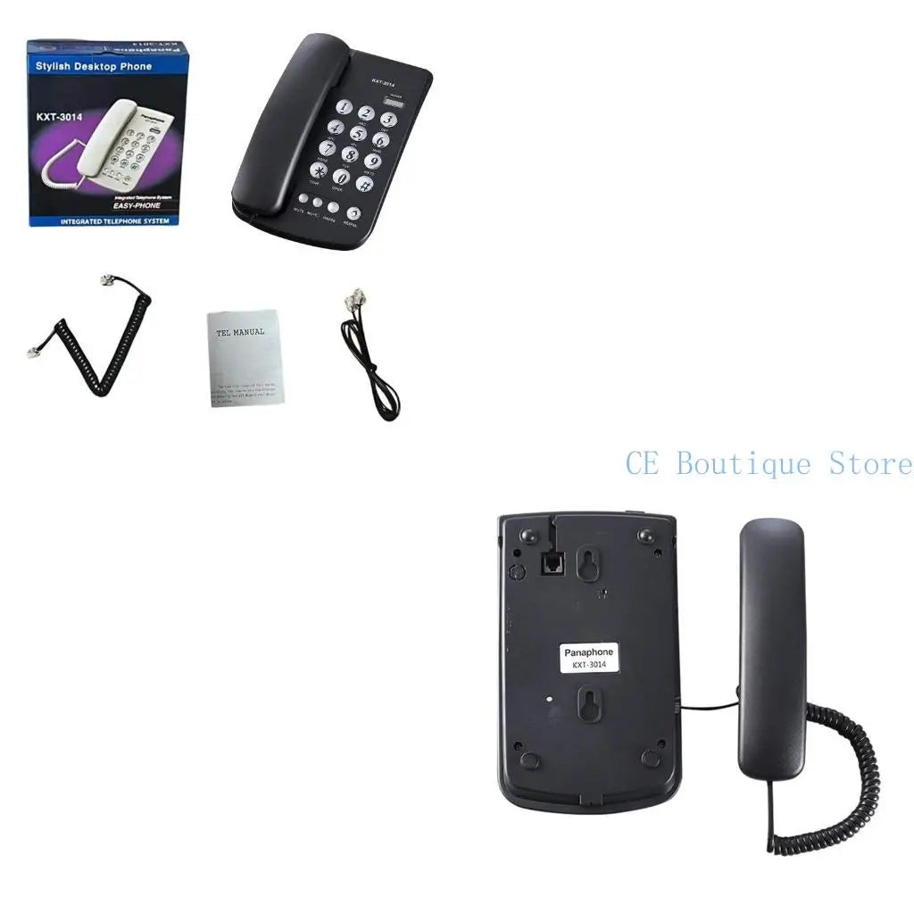 Téléphones fixes 652F Téléphone fixe pour bureau, maison, salle de bain, téléphone d'urgence