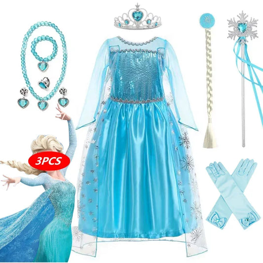 Robe de princesse pour filles, costume de Cosplay pour enfants, vêtements d'Halloween, de carnaval, d'anniversaire, costume de princesses pour enfants
