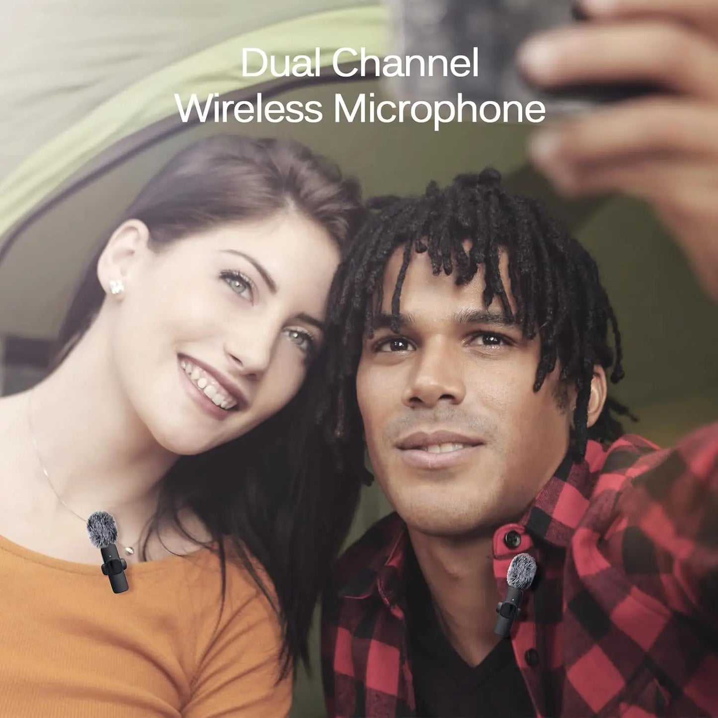 Microphone sans fil Mini Mic Pro pour iPhone, iPad, Android, microphone Lavalier pour l'enregistrement vidéo - paquet de 2