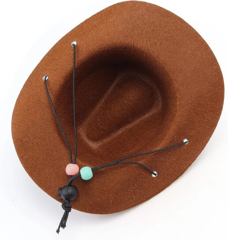 1 ensemble chien chat taille animal de compagnie chapeau de cowboy et bandana écharpe West accessoires pour chats chiens fête festival port quotidien