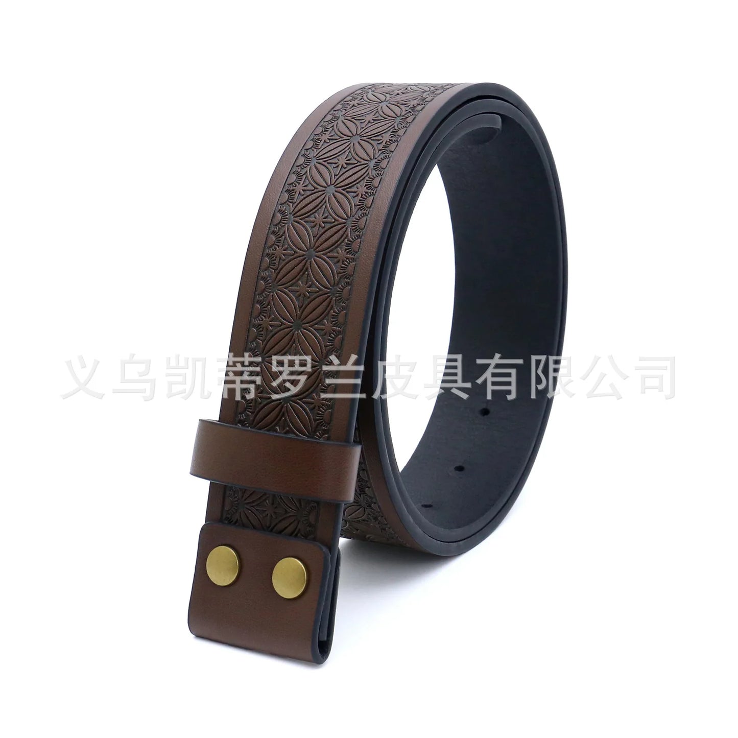 Ceinture ajustable en cuir style cowboy western, style punk, estampage en alliage, boucle de ceinture rétro américaine pour homme, accessoire de mode