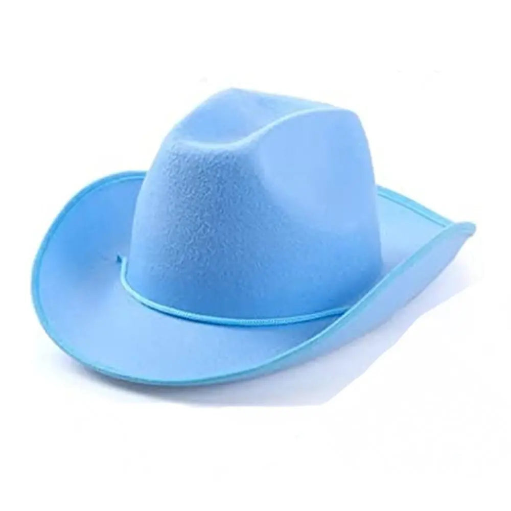 Chapeau de cowboy pour femmes et hommes, accessoire de cowboy, chapeau de princesse en feutre, chapeau de fĂȘte d'enterrement de vie de jeune fille, costume de fĂȘte, cosplay, chapeau de cowgirl, performance