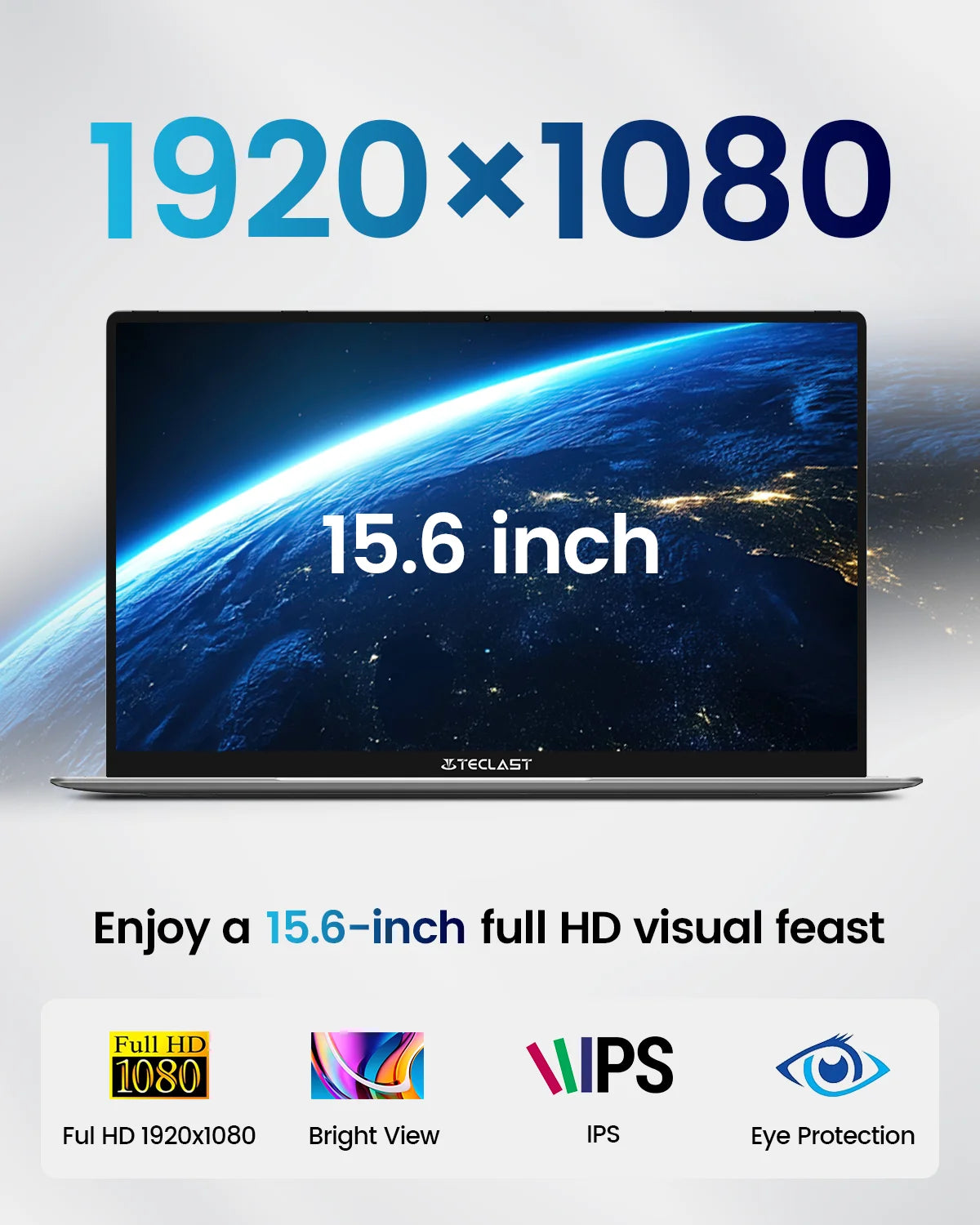 Ordinateur portable Teclast F16 Pro, Windows 11 Pro, processeur Intel N95, F16Pro, 16 Go de RAM, 512 Go de SSD, écran IPS 15,6 pouces 1920 x 1080, Wi-Fi 6, USB 3.2, clavier rétroéclairé, mini-HDMI