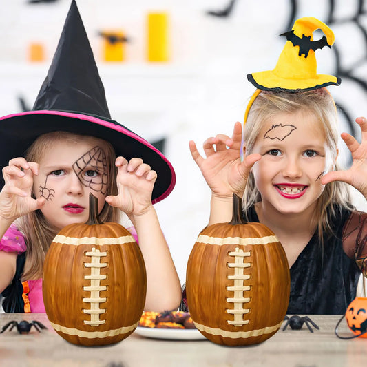 Décorations de citrouille de football d'Halloween, décoration de bureau créative pour salle, accessoires décoratifs d'ambiance de fête d'Halloween