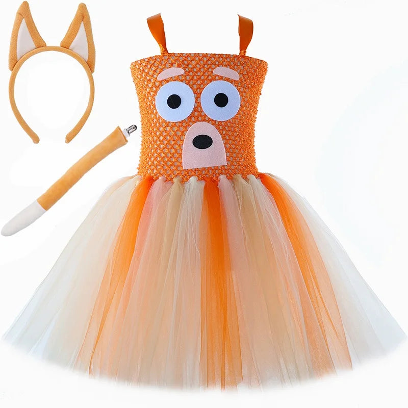 Costume pour filles, robe tutu de chien de berger de dessin animĂ©,  costumes de chiot de chien d'animal pour enfants, dĂ©guisement de fĂȘte d'Halloween pour tout-petits