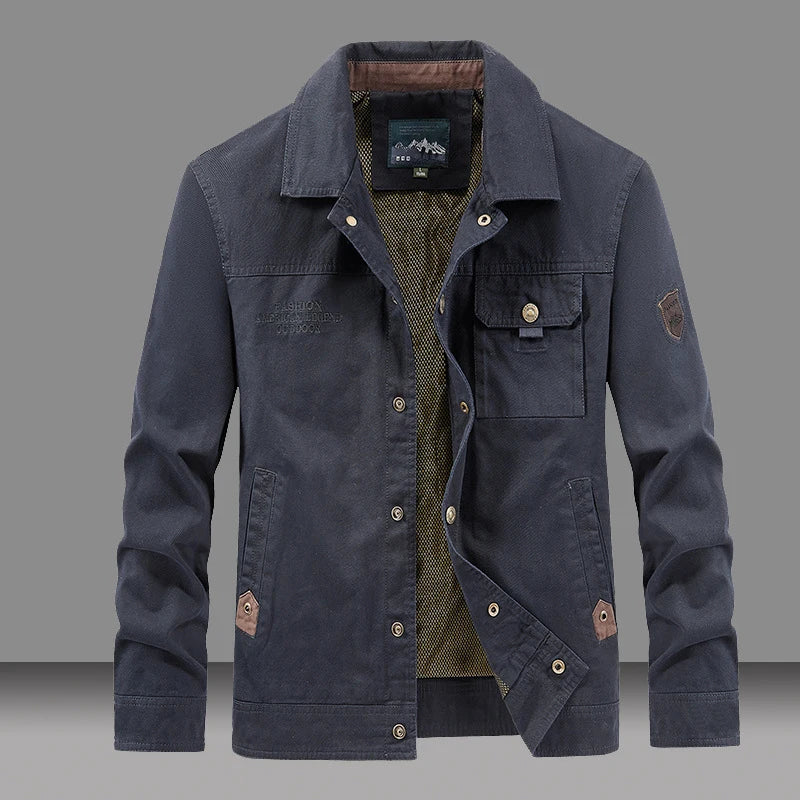 Vestes en coton pour hommes, tendance, printemps-automne, vĂȘtements d'extĂ©rieur, coupe-vent, col rabattu, vestes tactiques, 5XL