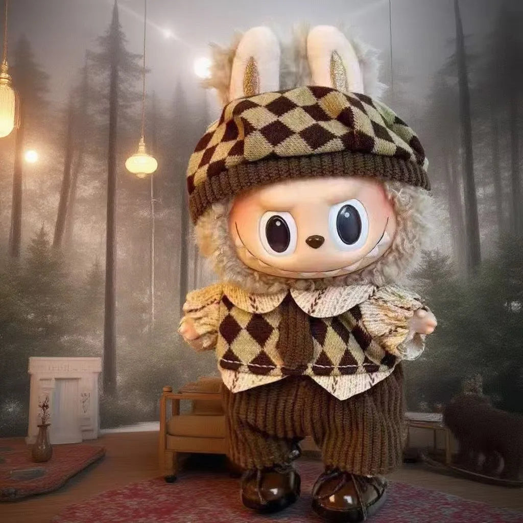 Ensemble de vêtements de sport et de loisirs Labubu V1 V2, tenue décontractée tendance, sweat à capuche, vêtements confortables, accessoires pour la collection de poupées Labubu