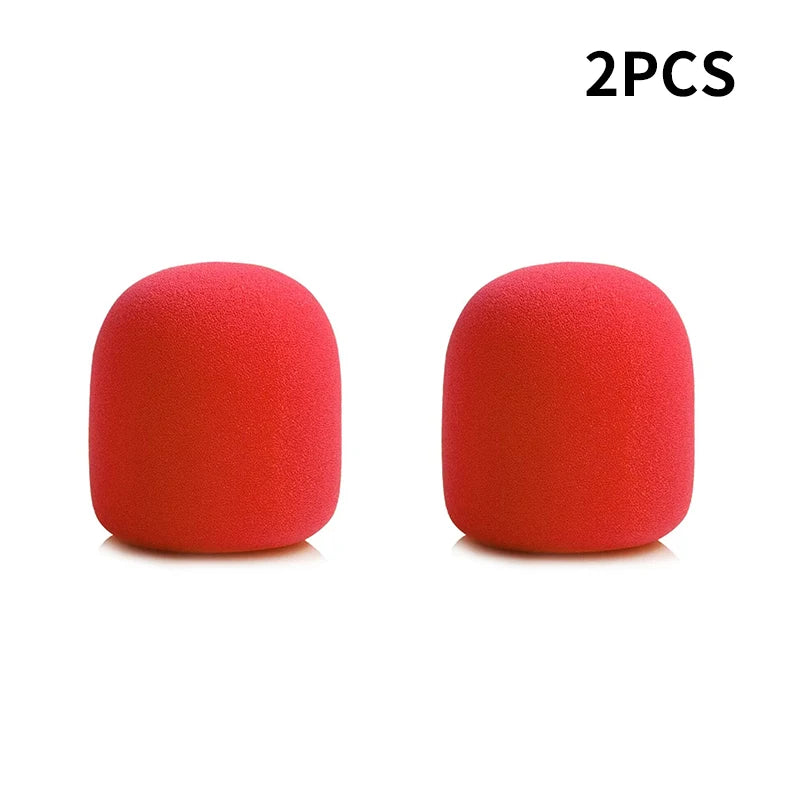 Housse de protection pour microphone sans fil, colorée, coupe-vent, anti-salive, lavable, en mousse éponge, pour la plupart des microphones (3,5 x 7 cm)