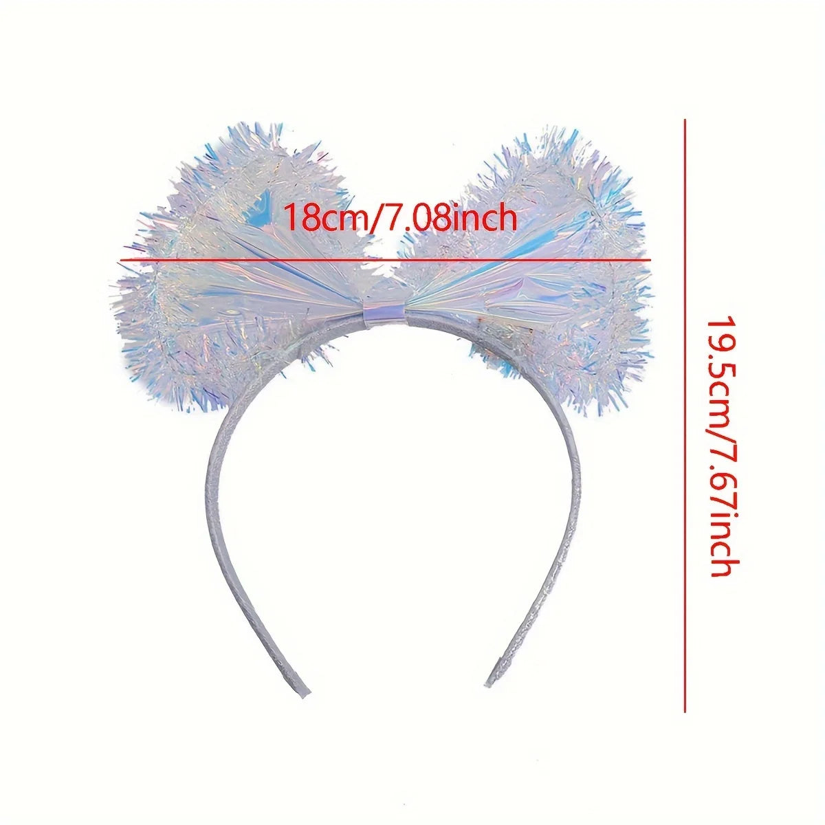 Bandeau de film lumineux créatif accessoires de décoration d'ambiance de fête d'Halloween de Noël bandeau bandeau à paillettes coloré créatif