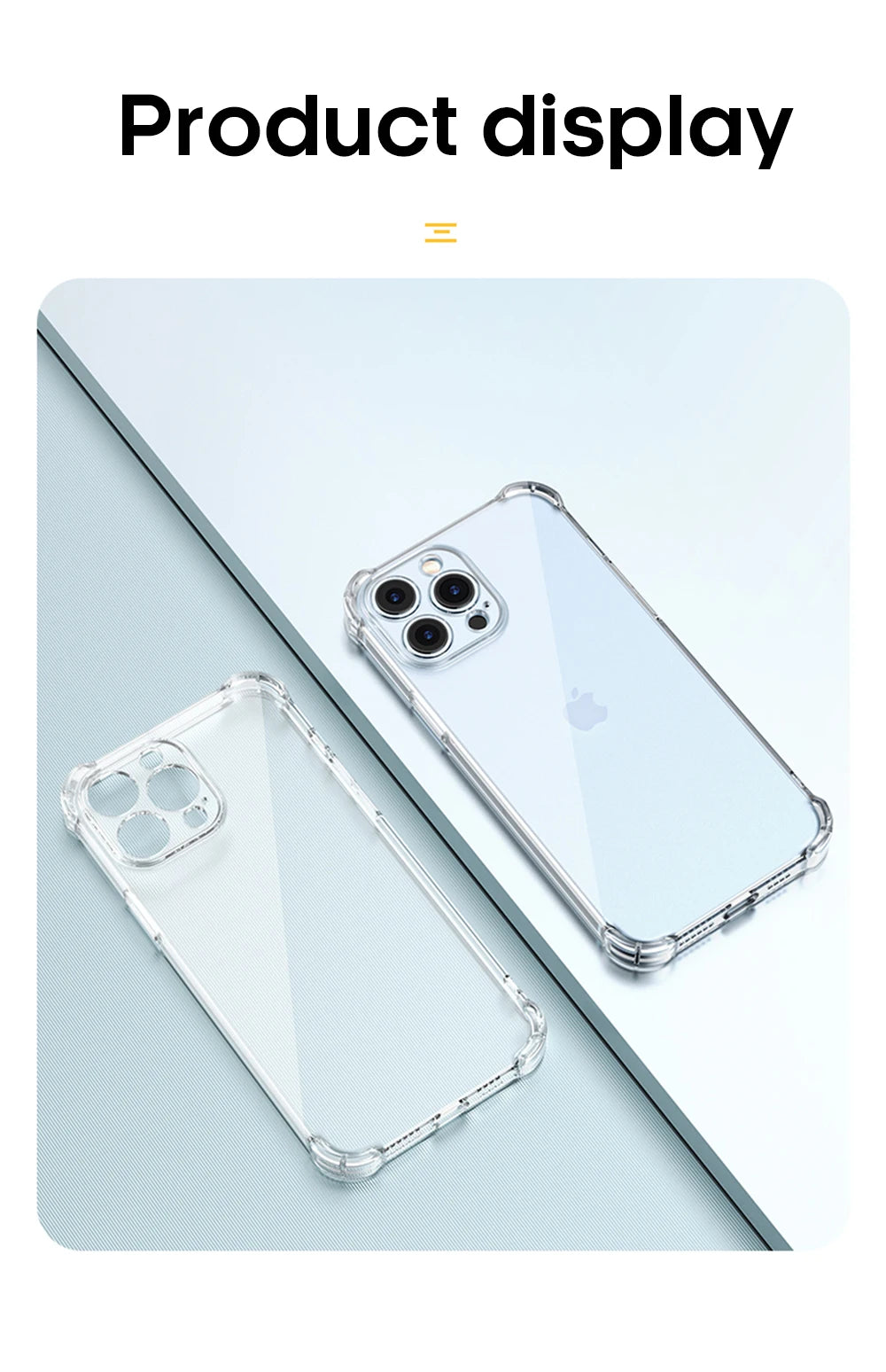 Shockproof Silicone Clear Phone Case for iPhone 13 11 14 Pro Max 12 Mini Lens Protection Back Case for IPhone 15 16 PRO XS MAX X