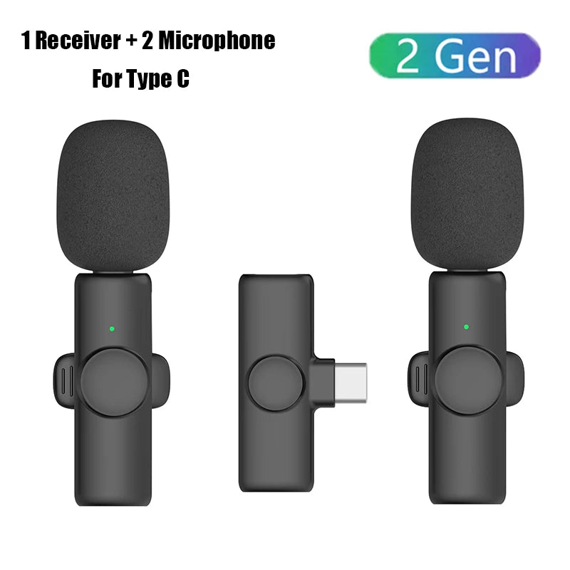 Microphone Lavalier sans fil professionnel pour iPhone iPad Android ordinateur portable enregistrement vidéo en direct entretien de jeu utilisation professionnelle