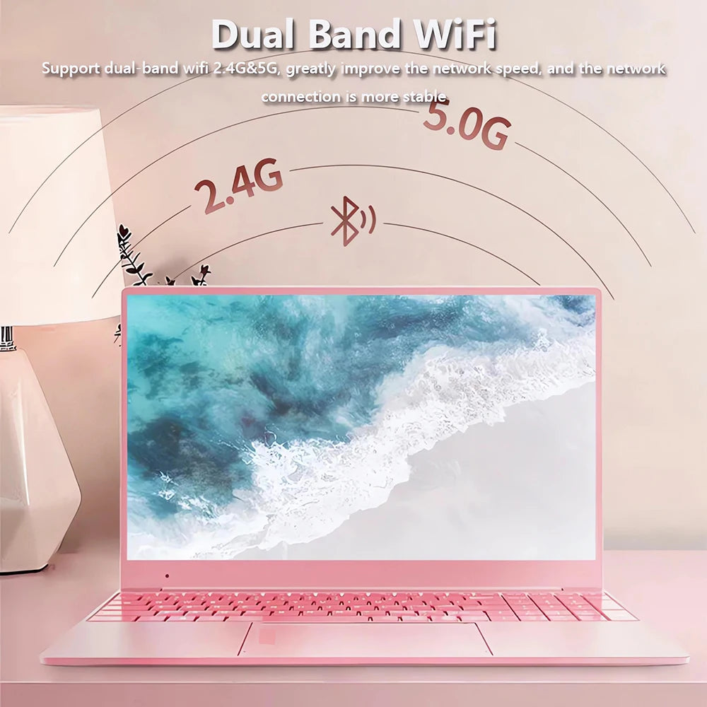 Ordinateur portable Celeron 11th N5095 Windows 10 11, RAM 16 Go, ROM 512 Go, 1 To, 2 To SSD, 2,4 G/5,0 G, Wi-Fi, Bluetooth, clavier rose pour jeux vidéo