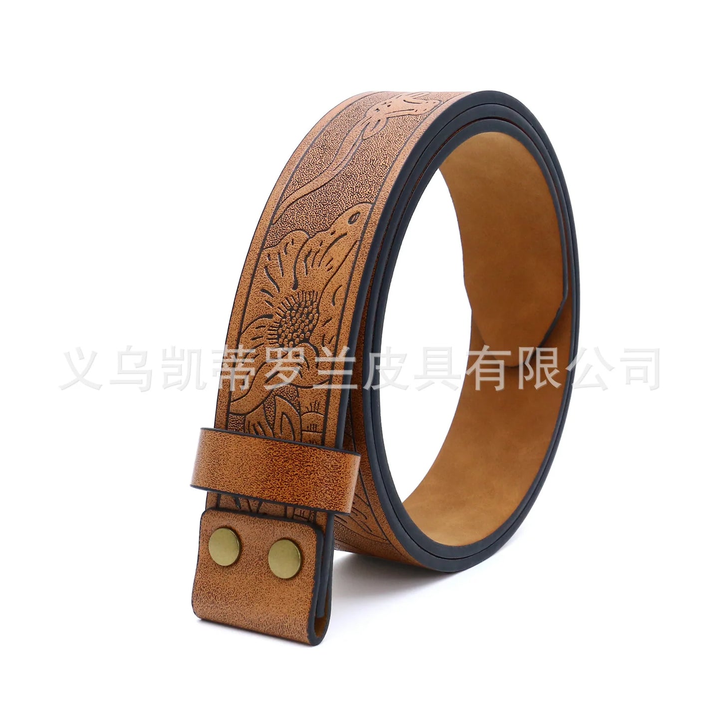 Ceinture ajustable en cuir style cowboy western, style punk, estampage en alliage, boucle de ceinture rétro américaine pour homme, accessoire de mode