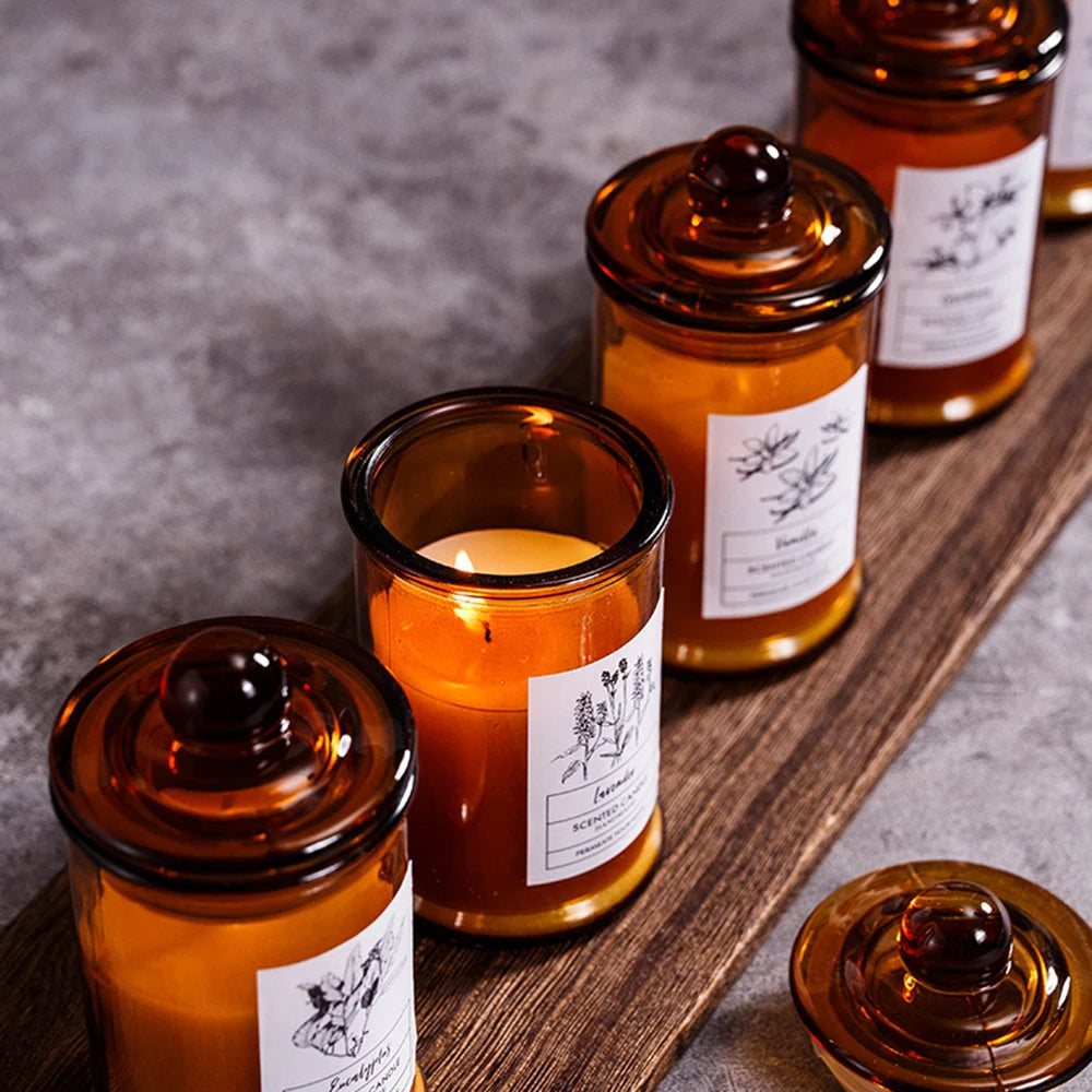 Bougies d'aromathérapie, cire de soja, petits théBougies d'aromathérapie, cire de soja, petits pots à thé, cadeau parfumé, cadeau à porter à la main Jars, Fragrance Gift, Handheld Gift