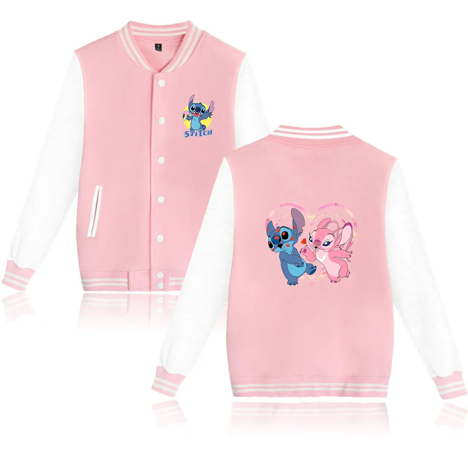 Veste de baseball Lilo Stitchou pour hommes et femmes, style hip-hop, Harajuku, streetwear, pour enfants, garçons et filles, manteaux amples pour l'université