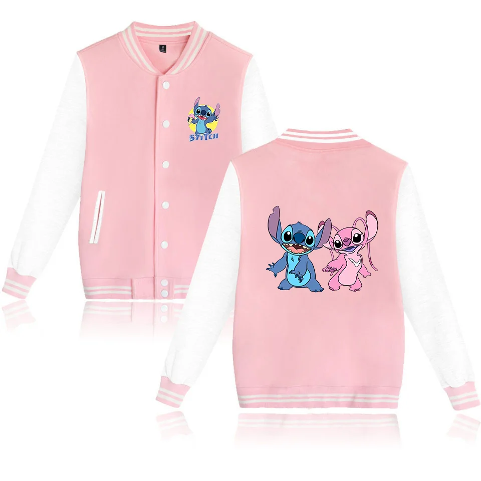 Veste de baseball Lilo Stitchou pour hommes et femmes, style hip-hop, Harajuku, streetwear, pour enfants, garçons et filles, manteaux amples pour l'université
