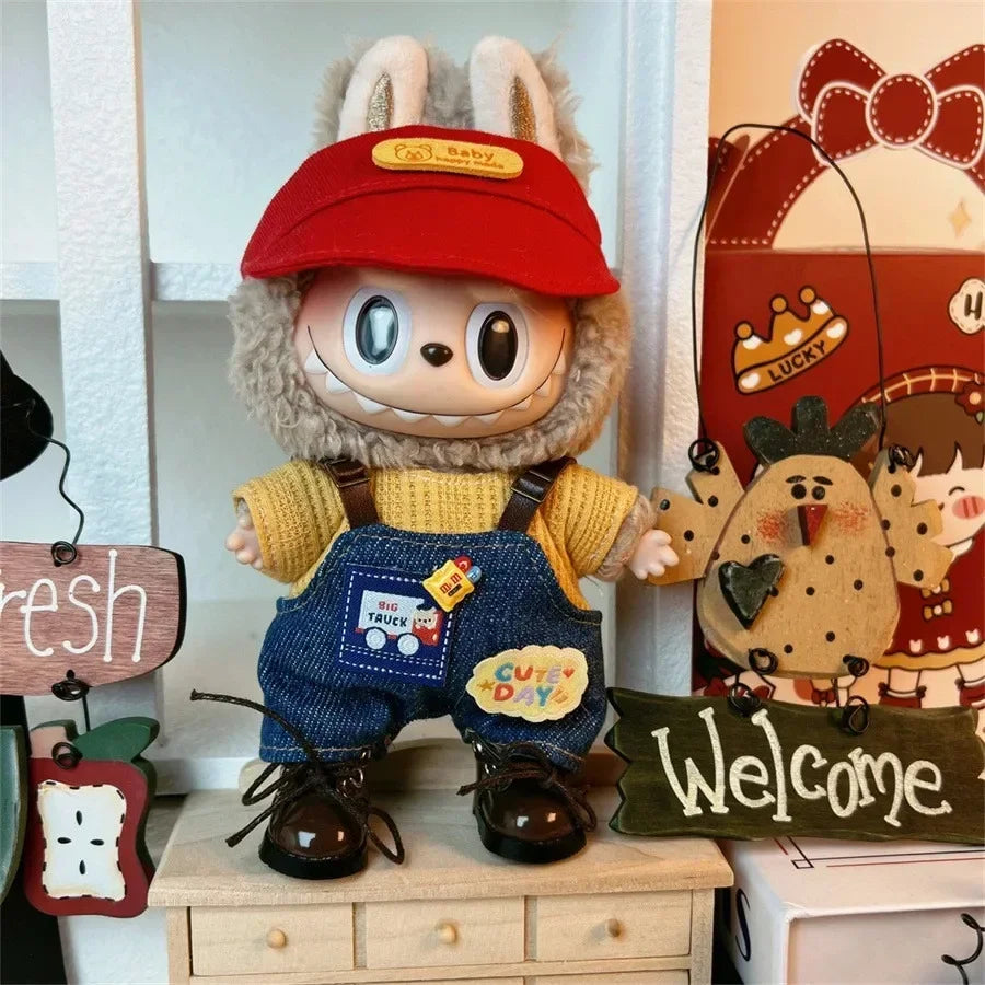 Ensemble de vêtements de sport et de loisirs Labubu V1 V2, tenue décontractée tendance, sweat à capuche, vêtements confortables, accessoires pour la collection de poupées Labubu