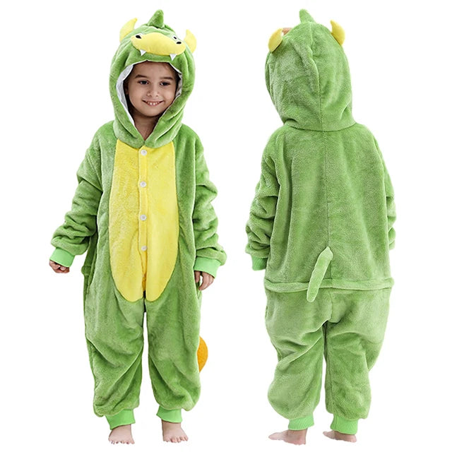 Pyjama en flanelle de carnaval pour enfants, combinaison, combinaison, dessin animĂ©, vĂȘtements d'hiver, Halloween, pour garçons et filles, famille