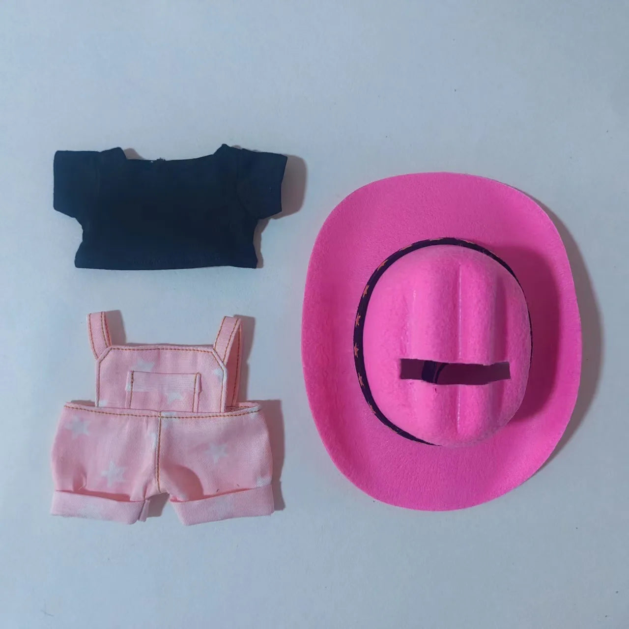 Tenue de poupée Labubu de 15 à 17 cm - Ensemble de vêtements style cowboy avec chapeau et accessoires | Accessoires Labubu | Labubu
