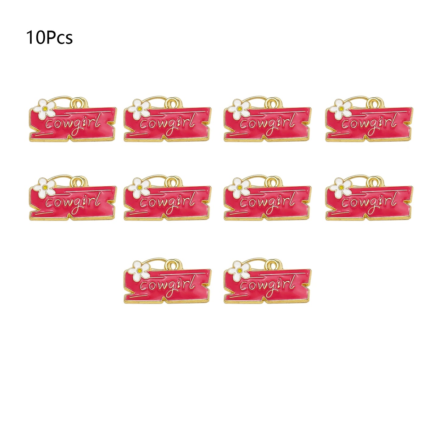 Pendentif Cowboy Western DIY Fabrication artisanale de bijoux pour boucles d'oreilles Bracelet Collier Émail Chapeau Cowgirl Bottes Breloques Accessoires