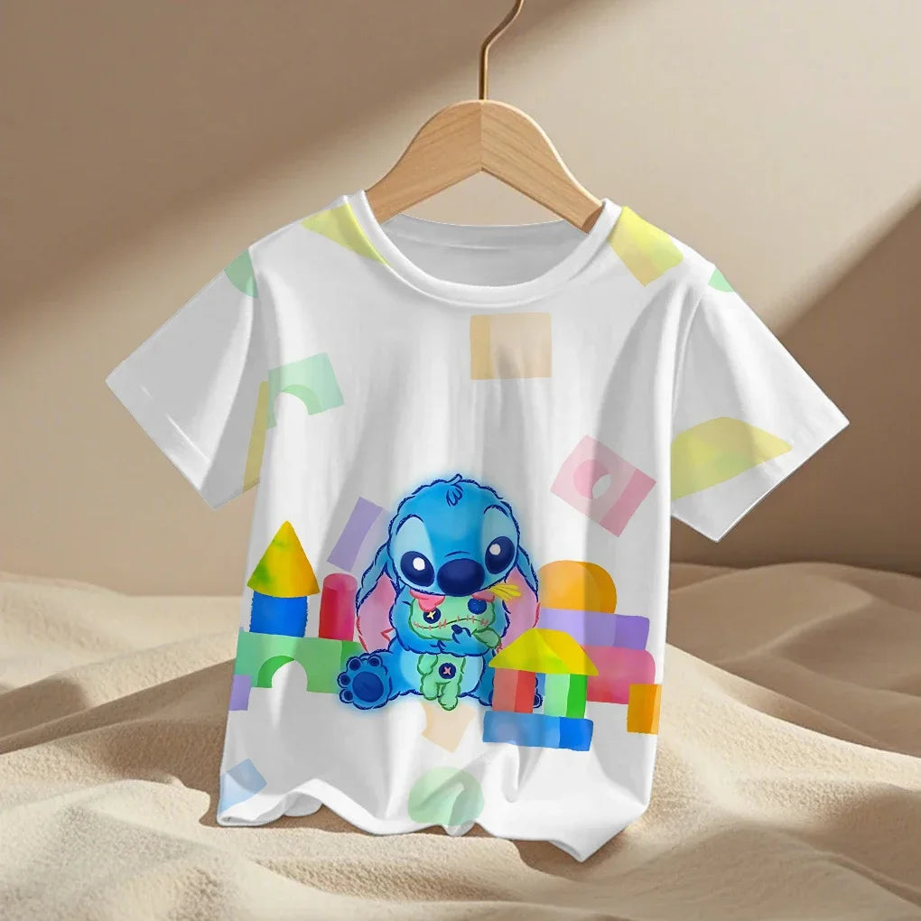 T-shirt imprimé en 3D pour enfants, vêtements d'été unisexes pour garçons et filles, tenue quotidienne décontractée avec