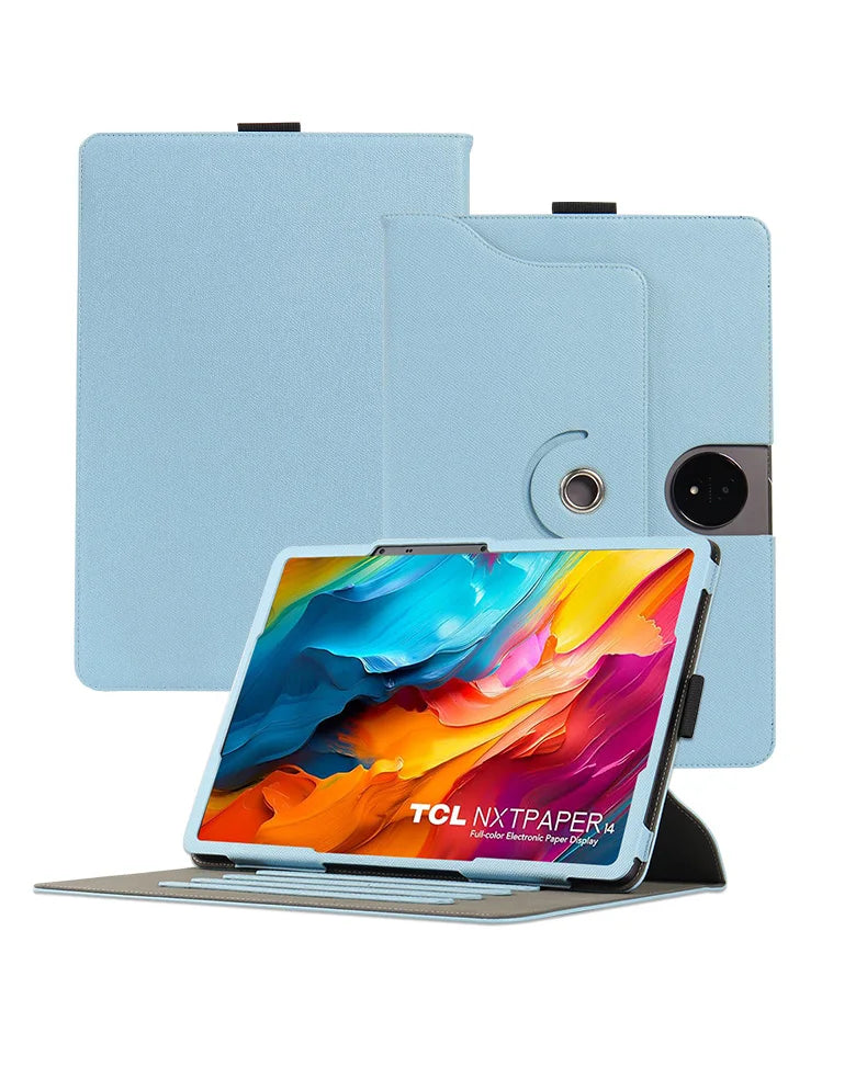 Étui rotatif à 360 degrés Mingfeng pour tablette PC TCL NXTPAPER 14 9491G 14,3 pouces, housse magnétique avec dragonne 2024