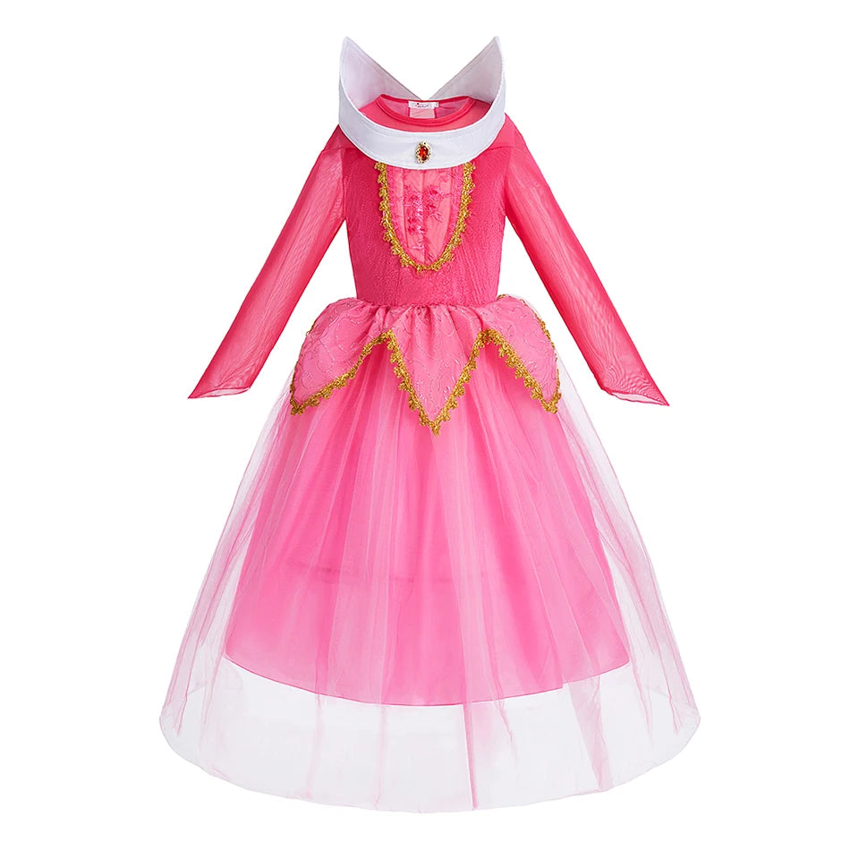 Robe de princesse pour filles, robe d'anniversaire à volants pour enfants, robe de Noël pour enfants,  spectacle, robes de cosplay fantaisie