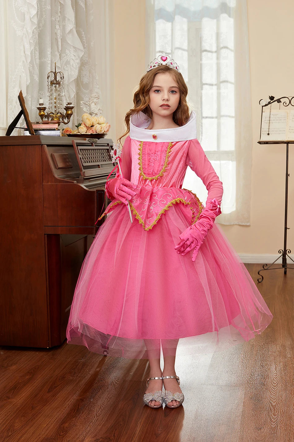 Robe de princesse pour filles, robe d'anniversaire à volants pour enfants, robe de Noël pour enfants,  spectacle, robes de cosplay fantaisie
