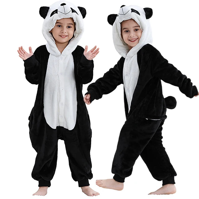 Pyjama en flanelle de carnaval pour enfants, combinaison, combinaison, dessin animĂ©, vĂȘtements d'hiver, Halloween, pour garçons et filles, famille