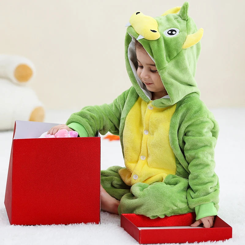 Pyjama en flanelle de carnaval pour enfants, combinaison, combinaison, dessin animĂ©, vĂȘtements d'hiver, Halloween, pour garçons et filles, famille