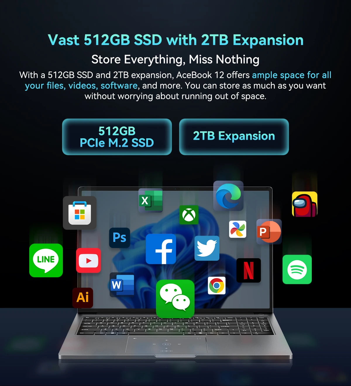 Ordinateur portable Blackview AceBook 12 Win 11 16'' FHD IPS, Intel I5-1030NG7, 16 Go de RAM, 512 Go de SSD, bouton d'alimentation 2 en 1 avec empreinte numérique