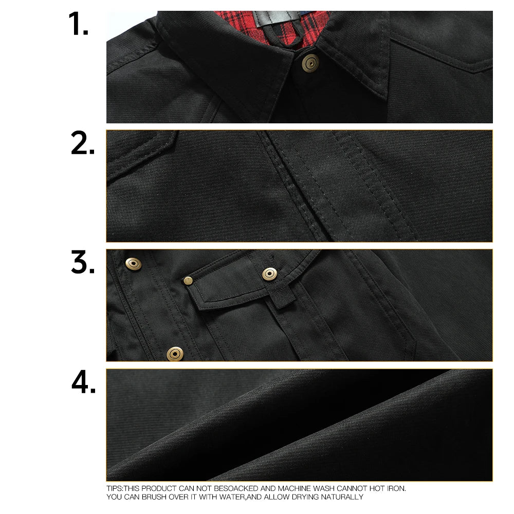 Vestes pour hommes, printemps, chemise doublée en flanelle, manteau, veste décontractée à boutons-pression, style cowboy occidental, haut de haute qualité, taille US