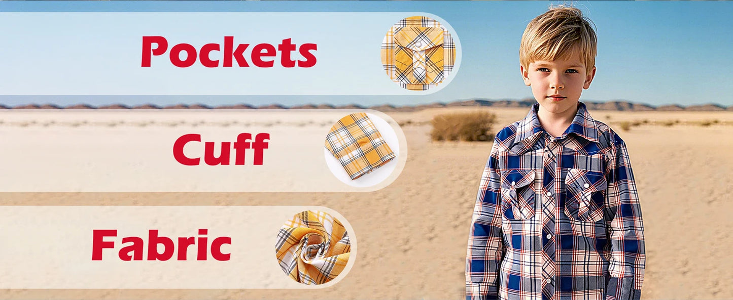 Costume de cowboy pour garçon, chemise western, pour enfants, adolescents, Halloween, Noël, rouge, à carreaux, classique, pour fête d'anniversaire, cadeau