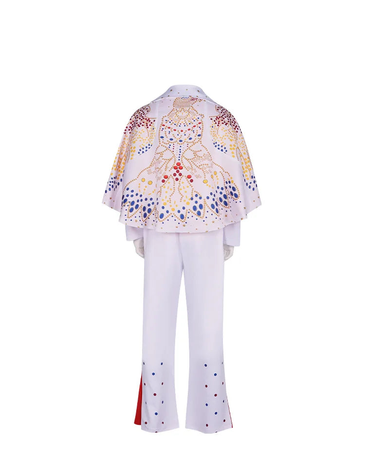 Costume de cosplay Le King pour homme, uniforme de rocker, tenue de carnaval, d'Halloween