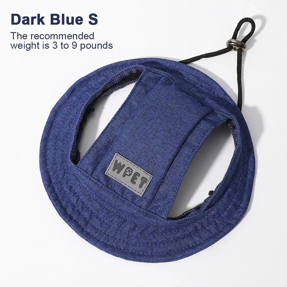 Chapeau d'été réglable pour animaux de compagnie, protection solaire contre les fuites d'oreilles, chapeau de cowboy en lin pour chiot, casquette de soleil, visière, chapeau de sport d'extérieur mignon pour chat