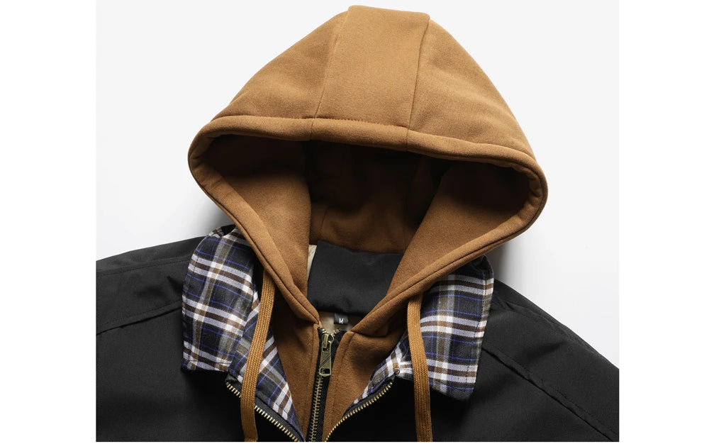 Veste bomber chaude pour homme, coupe-vent épais, à capuche, pour l'extérieur, la randonnée, le sport, thermique, fermeture éclair, collection automne-hiver