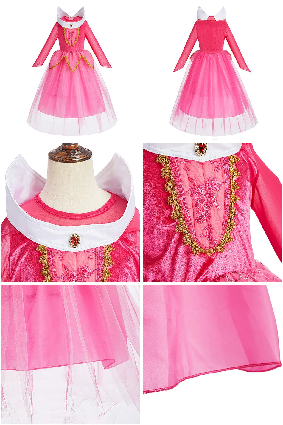 Robe de princesse pour filles, robe d'anniversaire à volants pour enfants, robe de Noël pour enfants,  spectacle, robes de cosplay fantaisie