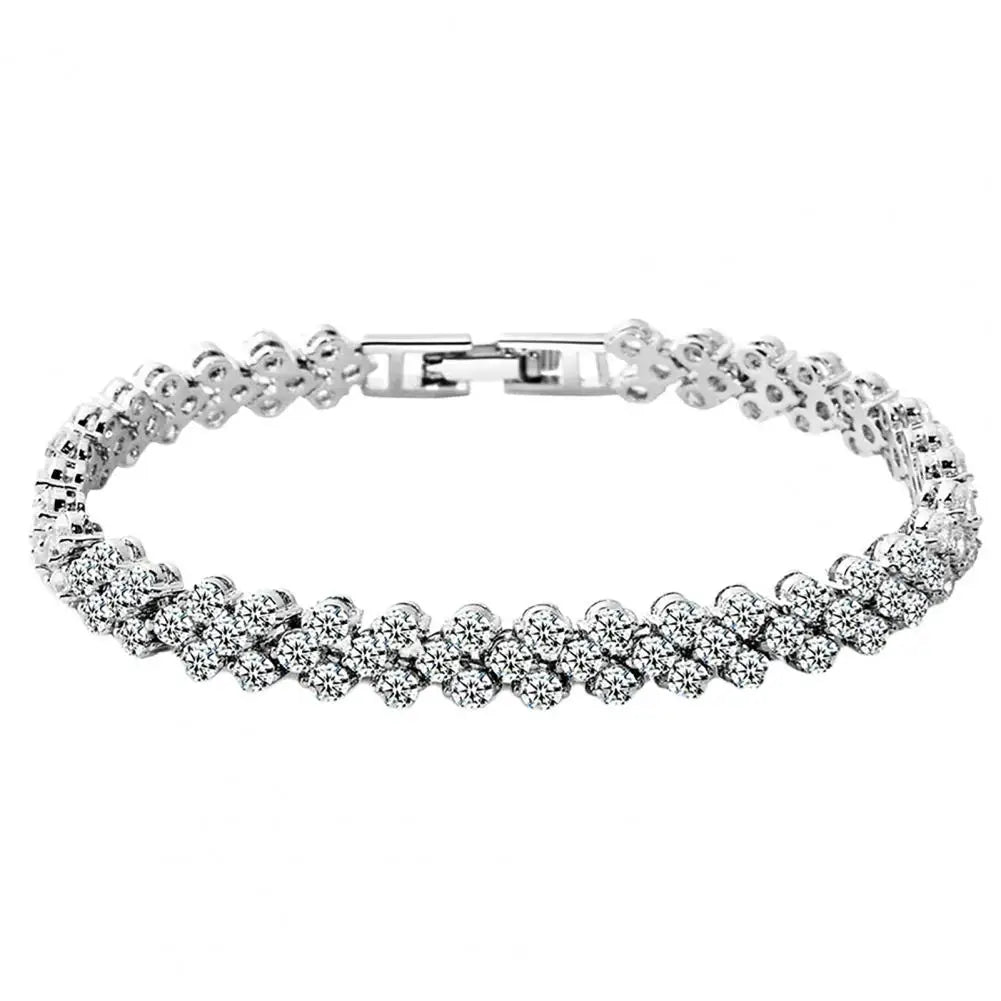 Bracelet élégant pour femme, chaîne en zircon cubique, strass brillants incrustés, cadeau idéal